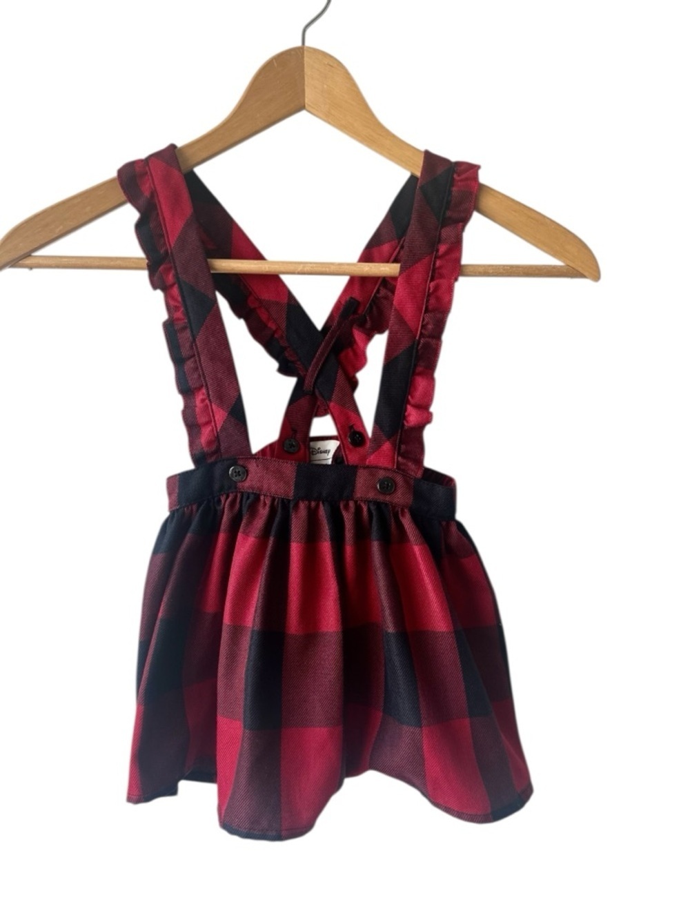 Disney Pippa & Julie Black & Red Pleated Plaid Skirt/Dress 2T